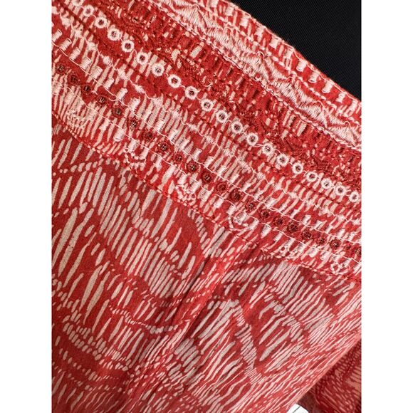 Garnet Hill Orange Kaftan Dress XL — Organic Cotton — 50” Length NWOT - Picture 7 of 7